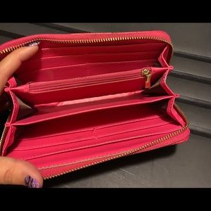 Hot pink wallet